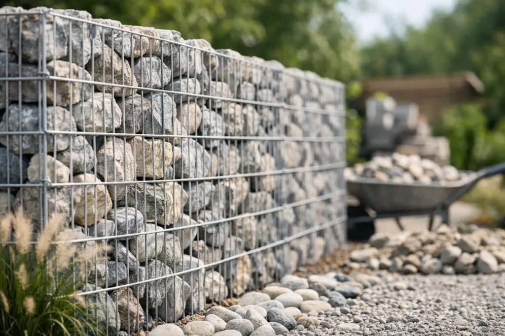 Gabionenzaun Steinfüllung kaufen leicht gemacht