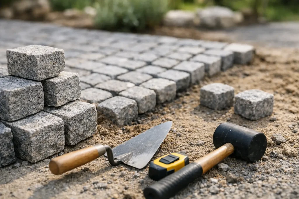 Wie viel Granitpflaster pro m2 einplanen?